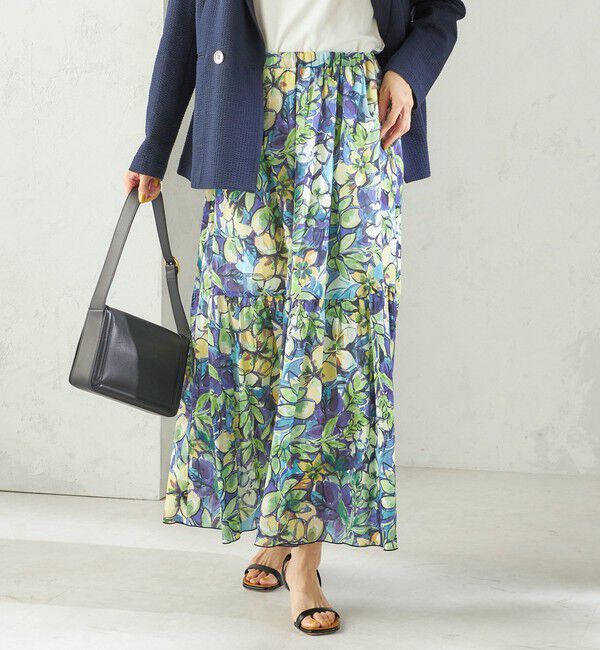 SHIPS for women「《予約》〈手洗い可能〉DEVEAUX 綿 プリント スカート」|スカート|