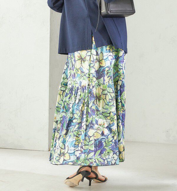 SHIPS for women「《予約》〈手洗い可能〉DEVEAUX 綿 プリント スカート」|スカート|