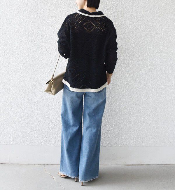 SHIPS for women「《予約》【WEB限定】〈手洗い可能〉クロシェ ニット カーディガン」|カーディガン|