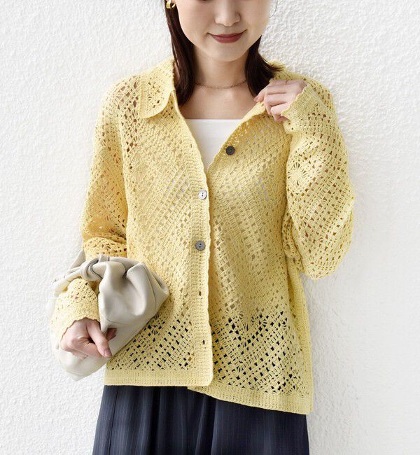 SHIPS for women「《予約》【WEB限定】〈手洗い可能〉クロシェ ニット カーディガン」|カーディガン|