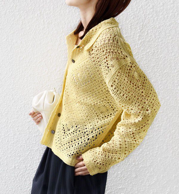 SHIPS for women「《予約》【WEB限定】〈手洗い可能〉クロシェ ニット カーディガン」|カーディガン|