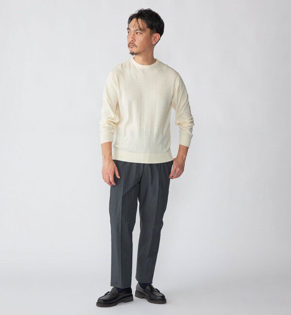 SHIPS「SHIPS:〈洗濯機可能〉CO+ 1プリーツ パンツ(セットアップ対応)」|スラックス|