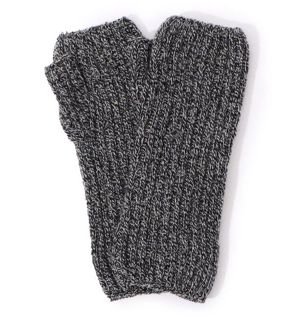 TOMORROWLAND GOODS「Johnstons of Elgin rib rist カシミヤ フィンガーレスグローブ」|手袋|18 ブラック系
