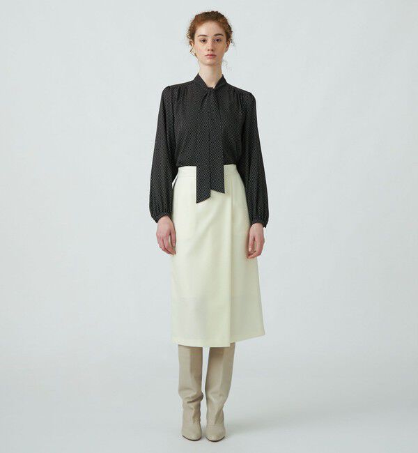 Ballsey「ストレッチボタニー ラップスカート」|フレア|