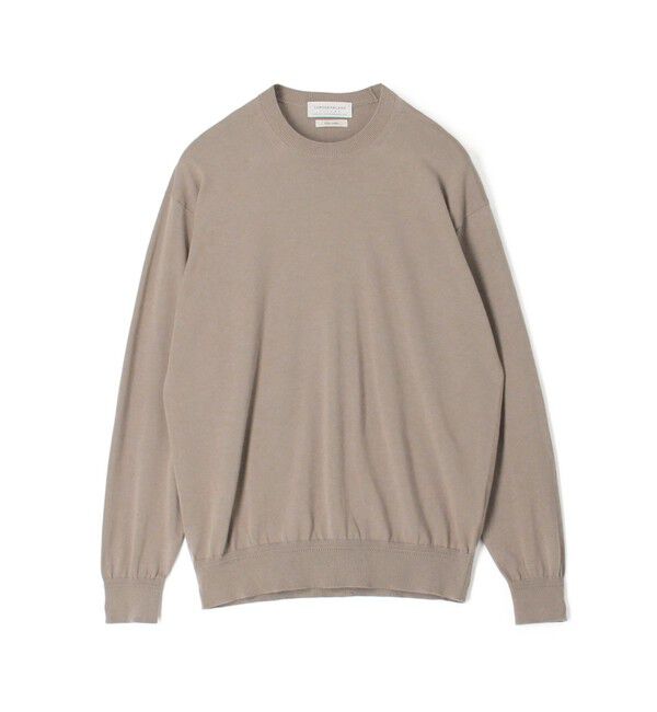 TOMORROWLAND MENS「TOMORROWLAND tricot ギザコットン クルーネックプルオーバー」|ニット・セーター|43 ベージュ