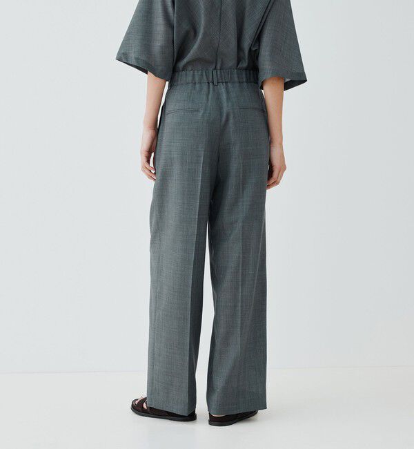 GALERIE VIE「エアリークレープ ツータックパンツ」|スラックス|