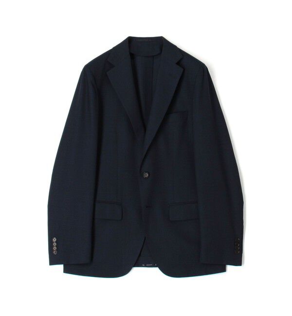 TOMORROWLAND MENS「Super120'sウールポリエステル ホップサック シングルブレステッド2Bジャケット」|テーラードジャケット|69 ネイビー