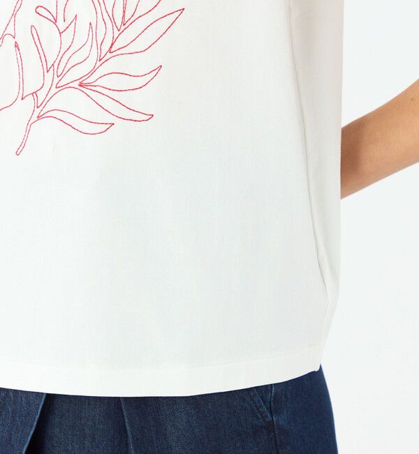 MACPHEE「ボタニカルエンブロイダリー ノースリーブプルオーバー」|タンクトップ|