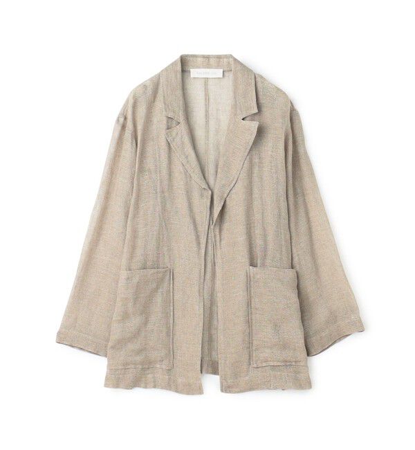 GALERIE VIE「リノカラミ シャツジャケット」|テーラードジャケット|41 ライトベージュ