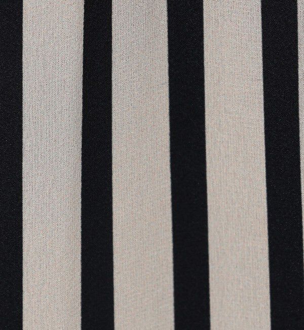 GALERIE VIE「ストライプシルクストレッチ イージータックスカート」|フレア|