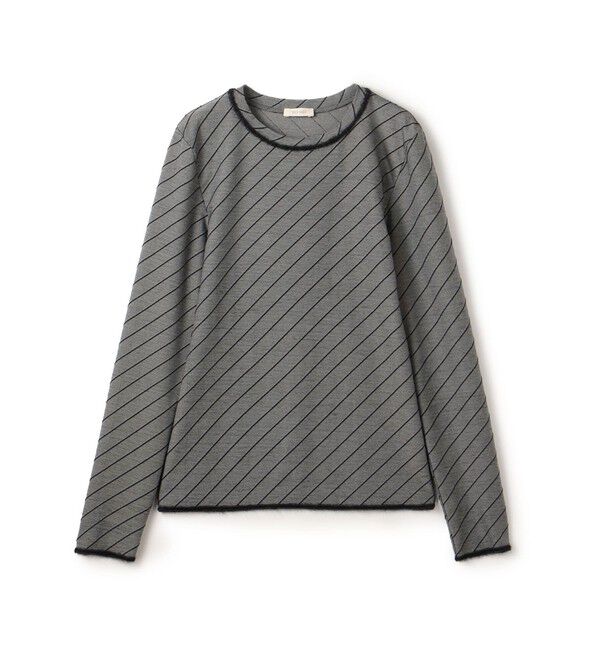 DES PRES「ダイアゴナルジャージー クルーネックプルオーバー」|Tシャツ・カットソー|18 ブラック系