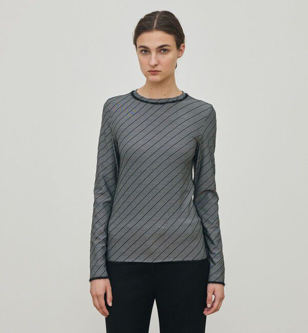 DES PRES「ダイアゴナルジャージー クルーネックプルオーバー」|Tシャツ・カットソー|