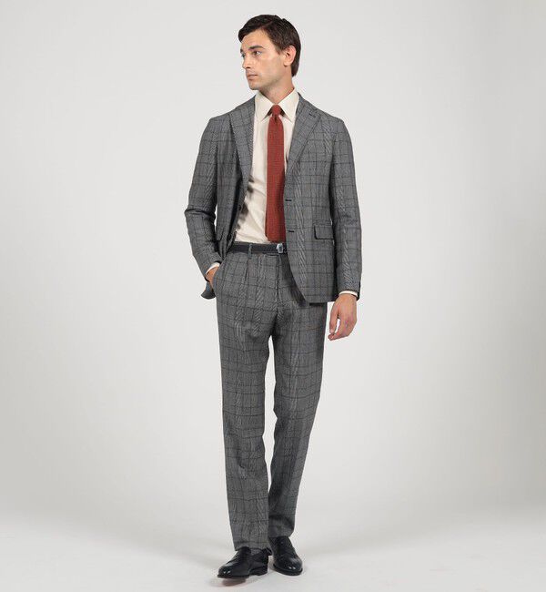 TOMORROWLAND MENS「【別注】TAGLIATORE ウールサキソニーチェック シングルブレステッド2Bスーツ」|スーツ|