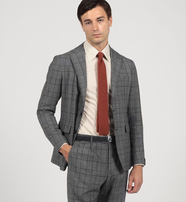 TOMORROWLAND MENS「【別注】TAGLIATORE ウールサキソニーチェック シングルブレステッド2Bスーツ」|スーツ|