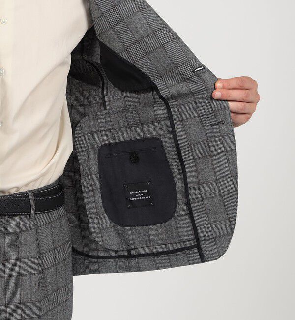 TOMORROWLAND MENS「【別注】TAGLIATORE ウールサキソニーチェック シングルブレステッド2Bスーツ」|スーツ|
