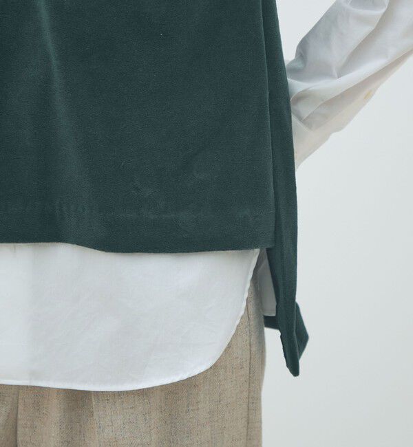 MACPHEE「コットンポリエステルベロア Vネックベスト」|ベスト・ジレ|