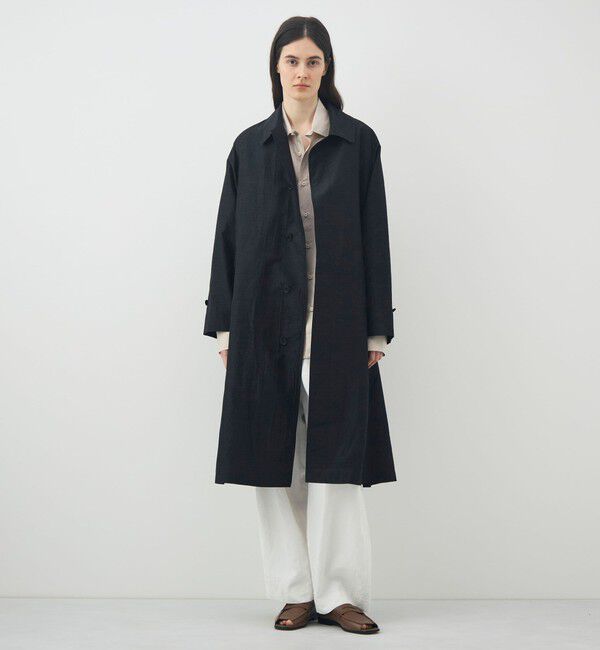 TOMORROWLAND GOODS「HAVERSACK ウールシルク バルカラーコート」|ステンカラーコート|