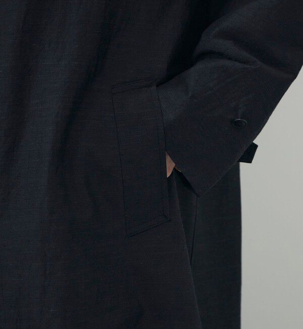 TOMORROWLAND GOODS「HAVERSACK ウールシルク バルカラーコート」|ステンカラーコート|