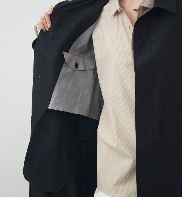 TOMORROWLAND GOODS「HAVERSACK ウールシルク バルカラーコート」|ステンカラーコート|
