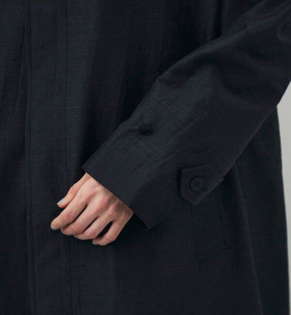 TOMORROWLAND GOODS「HAVERSACK ウールシルク バルカラーコート」|ステンカラーコート|