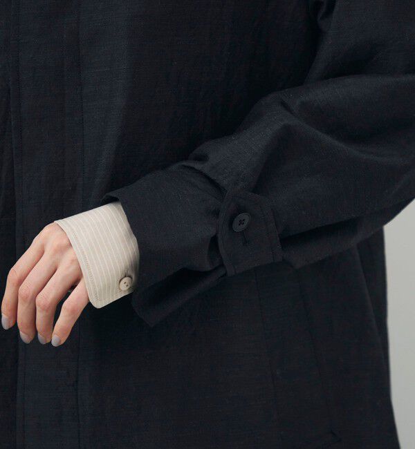 TOMORROWLAND GOODS「HAVERSACK ウールシルク バルカラーコート」|ステンカラーコート|