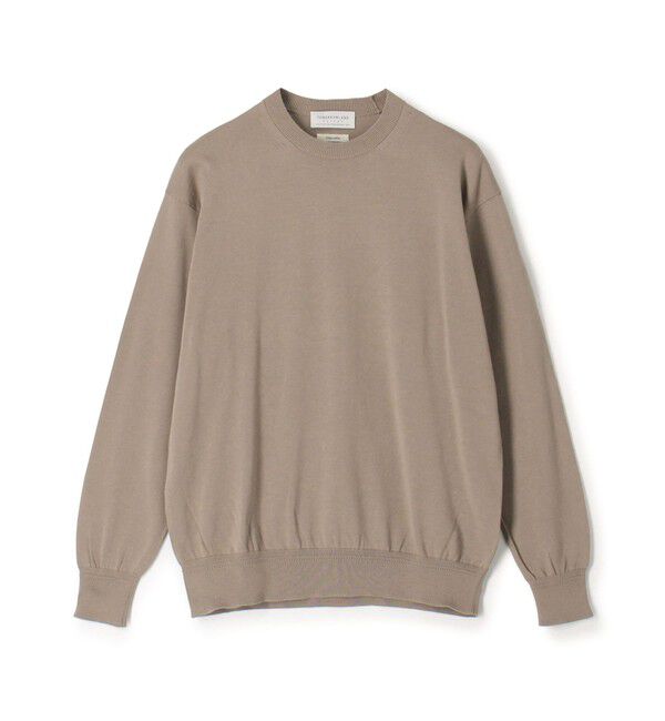 TOMORROWLAND MENS「TOMORROWLAND tricot ギザコットン クルーネックプルオーバーニット」|ニット・セーター|45 グレーベージュ