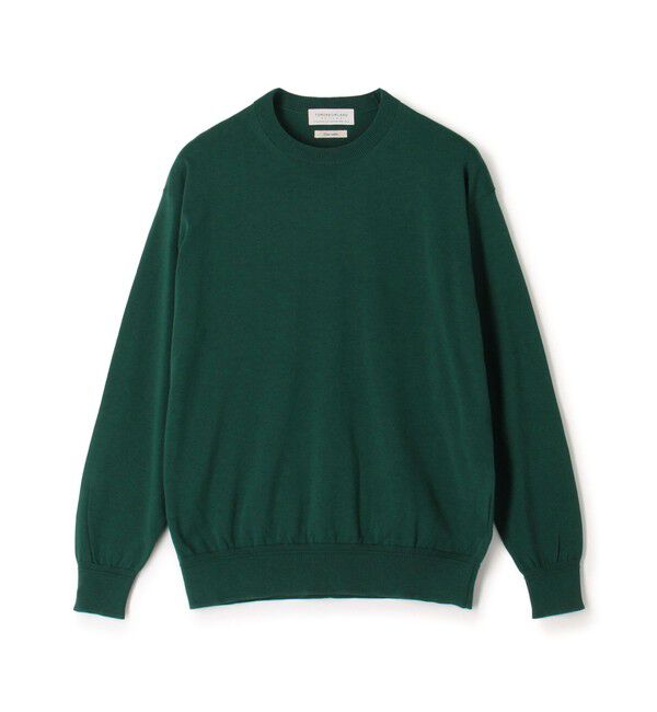 TOMORROWLAND MENS「TOMORROWLAND tricot ギザコットン クルーネックプルオーバーニット」|ニット・セーター|55 グリーン