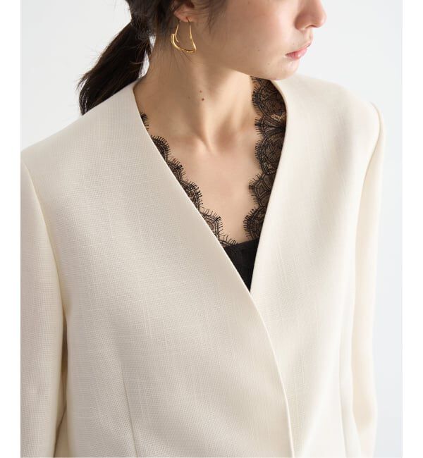 Plage「Collarless ジャケット」|ノーカラージャケット|