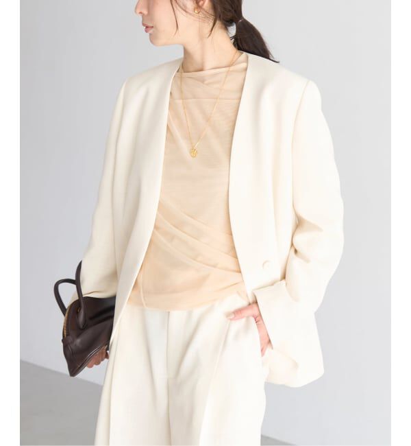 Plage「Collarless ジャケット」|ノーカラージャケット|