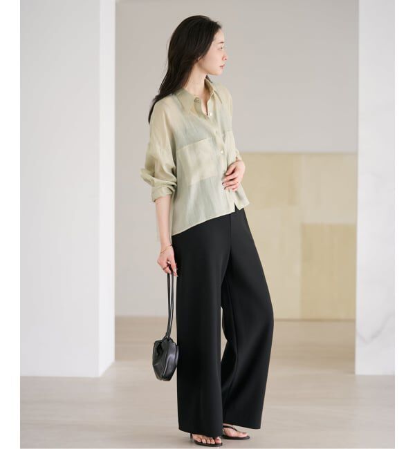 Plage「《追加予約》RAMIE LYOCELL CROPPED シャツ」|シャツ・ブラウス|