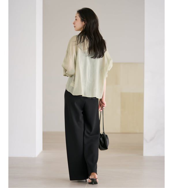 Plage「《追加予約》RAMIE LYOCELL CROPPED シャツ」|シャツ・ブラウス|