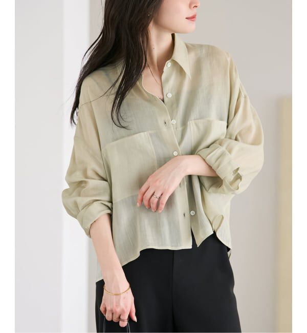 Plage「《追加予約》RAMIE LYOCELL CROPPED シャツ」|シャツ・ブラウス|