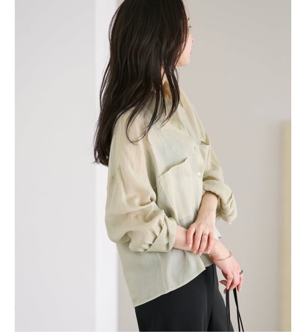 Plage「《追加予約》RAMIE LYOCELL CROPPED シャツ」|シャツ・ブラウス|