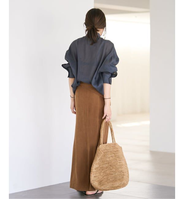 Plage「《追加予約》RAMIE LYOCELL CROPPED シャツ」|シャツ・ブラウス|