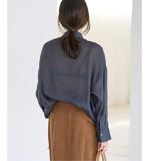 Plage「《追加予約》RAMIE LYOCELL CROPPED シャツ」|シャツ・ブラウス|