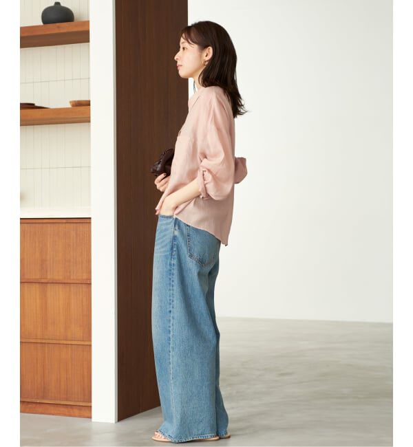 Plage「《追加予約》RAMIE LYOCELL CROPPED シャツ」|シャツ・ブラウス|