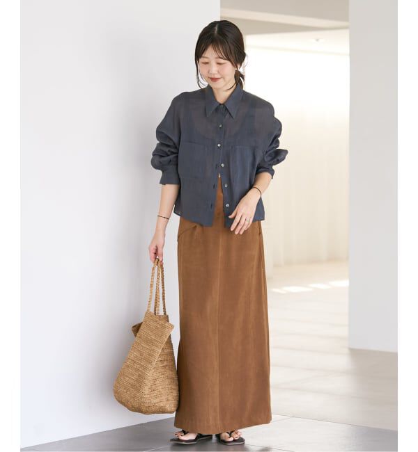 Plage「《追加予約》RAMIE LYOCELL CROPPED シャツ」|シャツ・ブラウス|