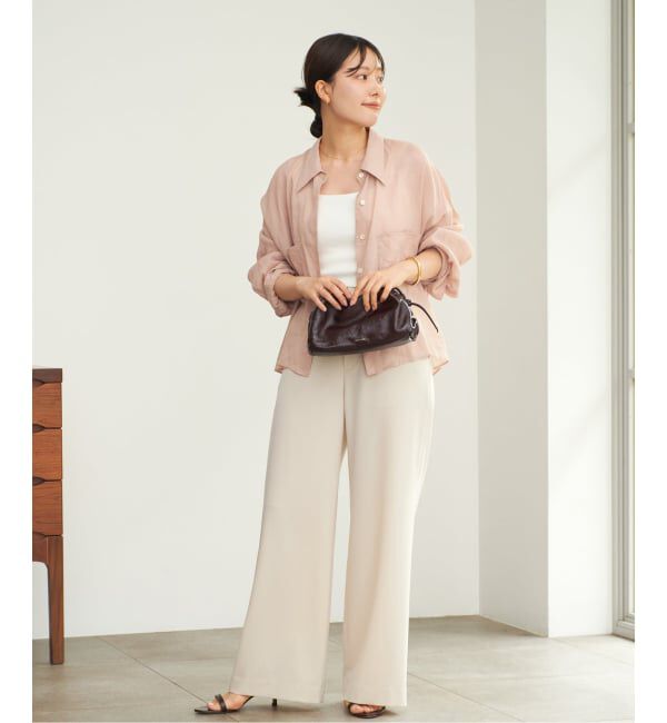 Plage「《追加予約》RAMIE LYOCELL CROPPED シャツ」|シャツ・ブラウス|