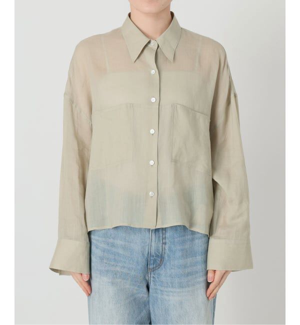 Plage「《追加予約》RAMIE LYOCELL CROPPED シャツ」|シャツ・ブラウス|