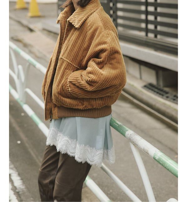 IENA LA BOUCLE「IENA LA BOUCLE 楊柳レースミニキャミドレス」|キャミソール|