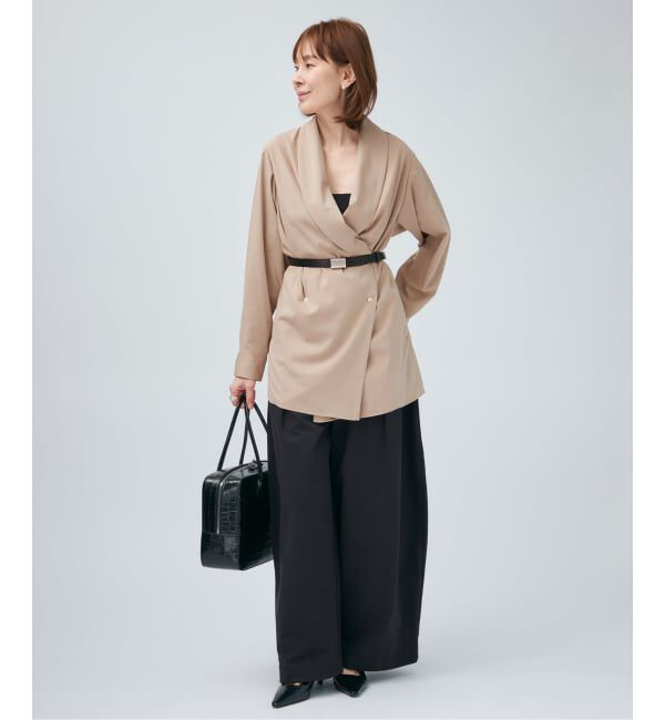 VERMEIL par iena「Room no.8 BLACK ルームエイト ブラック ドレープジャケット BYRS-002-69587」|その他|