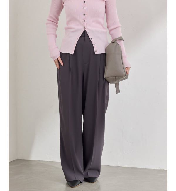 IENA「ウォッシャブル ジョーゼットスラックス」|スラックス|