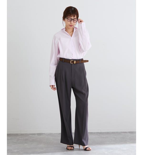 IENA「ウォッシャブル ジョーゼットスラックス」|スラックス|