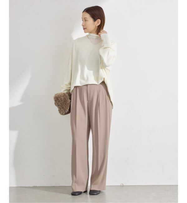 IENA「ウォッシャブル ジョーゼットスラックス」|スラックス|