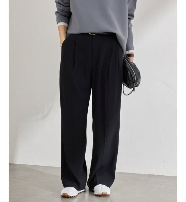 IENA「ウォッシャブル ジョーゼットスラックス」|スラックス|