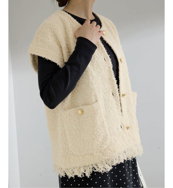 IENA「ミックスツイードベスト」|その他|