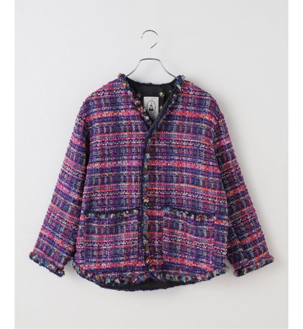 IENA「leur logette/ルールロジェット tweed jacket ジャケット 2382」|その他|パープル A