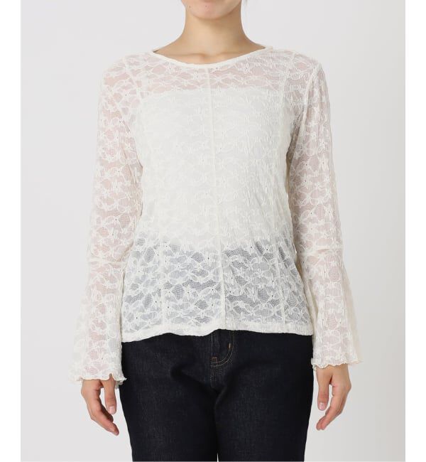 SLOBE IENA「《WEB・一部店舗限定/追加》レーススリーブブラウス」|シャツ・ブラウス|