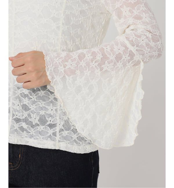 SLOBE IENA「《WEB・一部店舗限定/追加》レーススリーブブラウス」|シャツ・ブラウス|