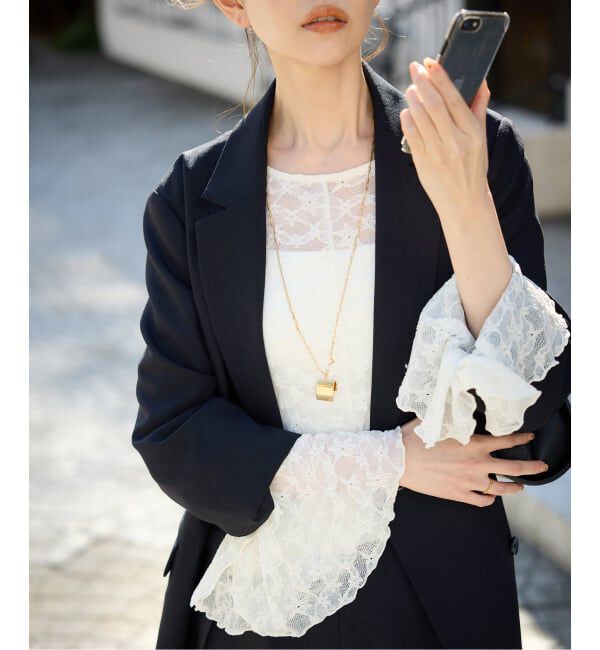 SLOBE IENA「《WEB・一部店舗限定/追加》レーススリーブブラウス」|シャツ・ブラウス|